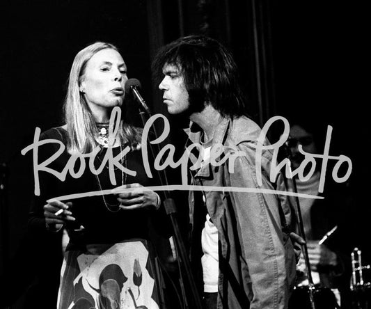 Joni Mitchell and Neil Young by Larry Hulst