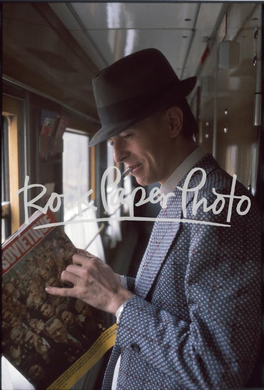 David Bowie, en route from Moscow to Helsinki 1976