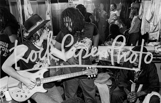 Keith Richards, Robbie Shakespeare and Peter Tosh 