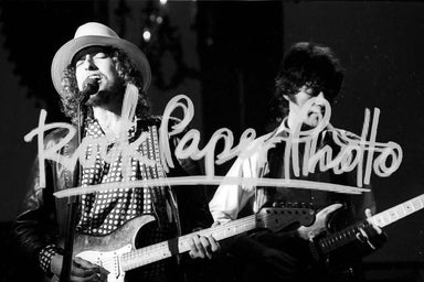 Bob Dylan and Robbie Robertson by Larry Hulst